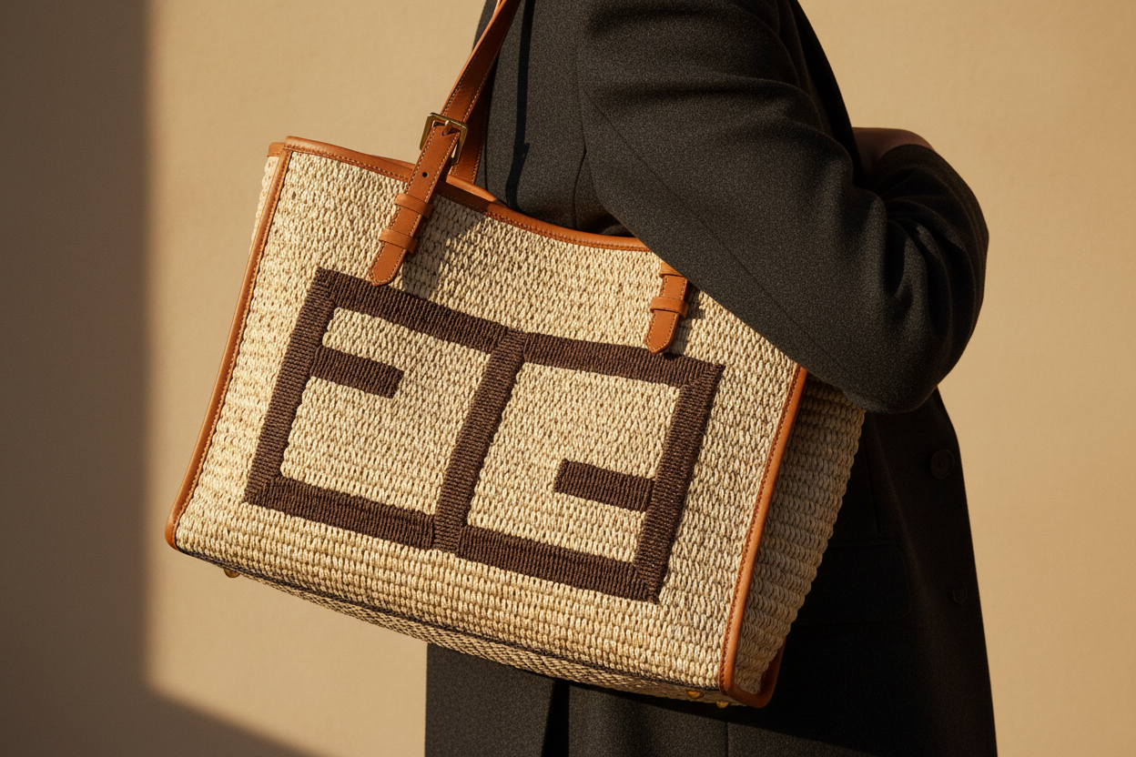 Fendi Woven Shopper: Wenn mediterranes Flechthandwerk auf kühles Urban-Tailoring trifft – Die Meisterformel für stilvolle Stilbrüche