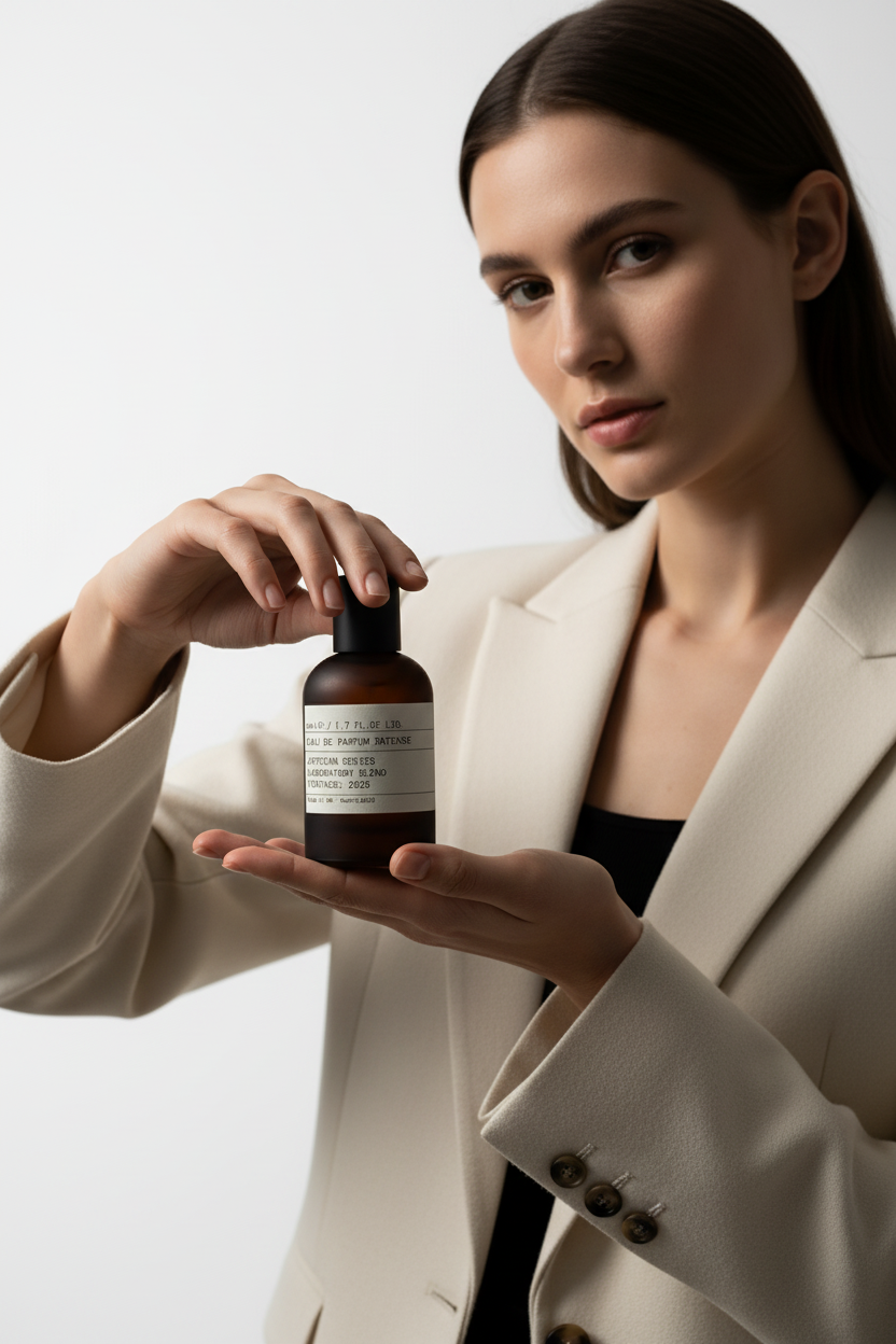 German Editorial - Female Model with Perfume