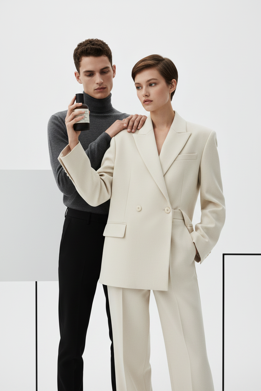 German Editorial - Male & Female Models with Perfume